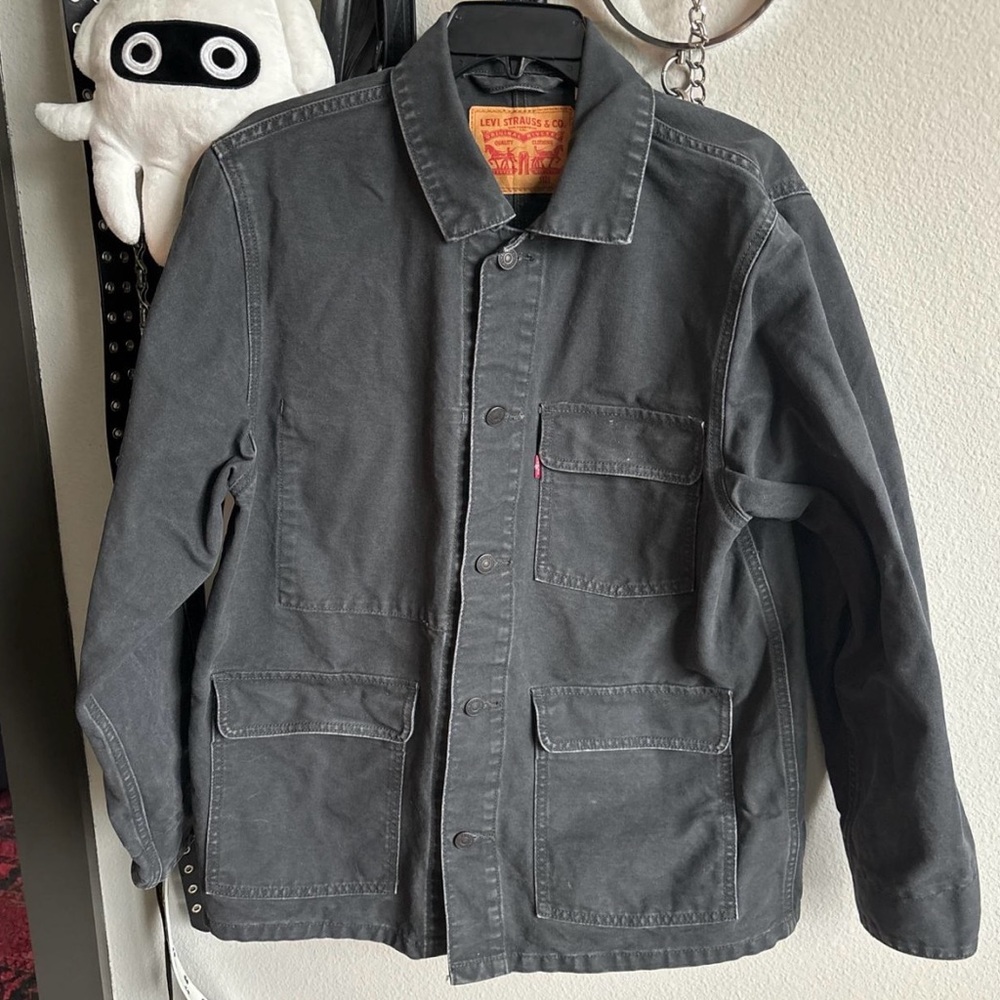 Levi's Gray Lightweight Shirt Jacket Casual Workwear Style